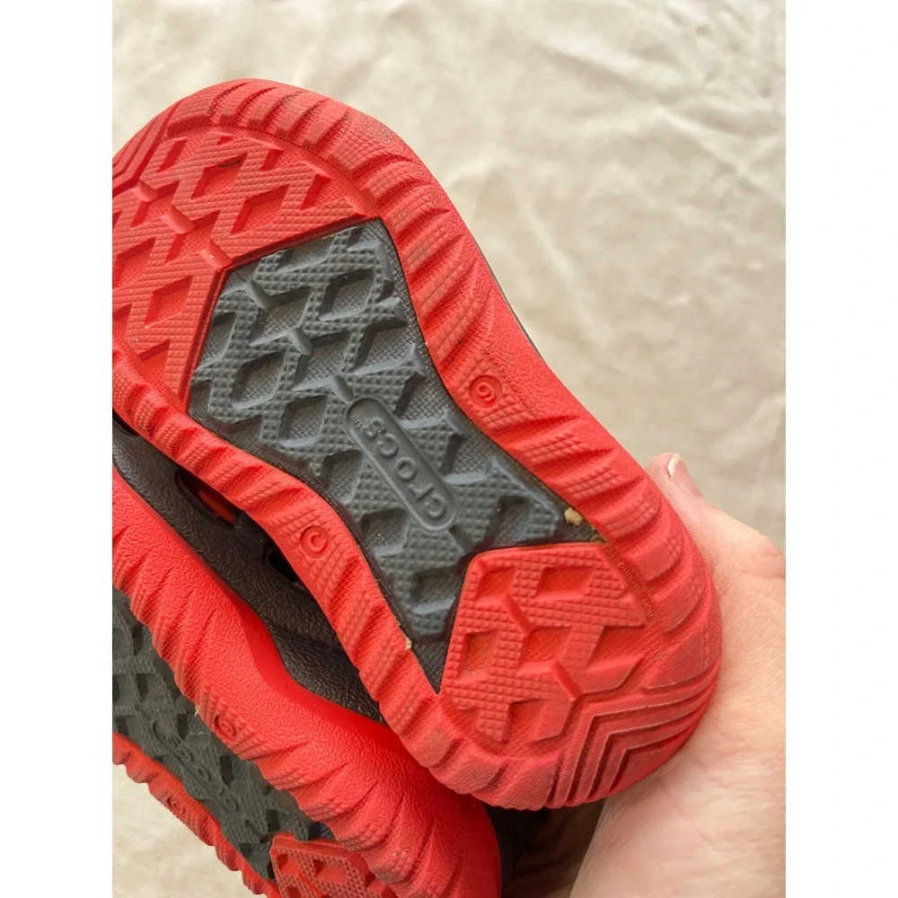 Crocs Swiftwater Expedition Kids‎ Water Shoes Charcoal Red C9 Toddler Sandals